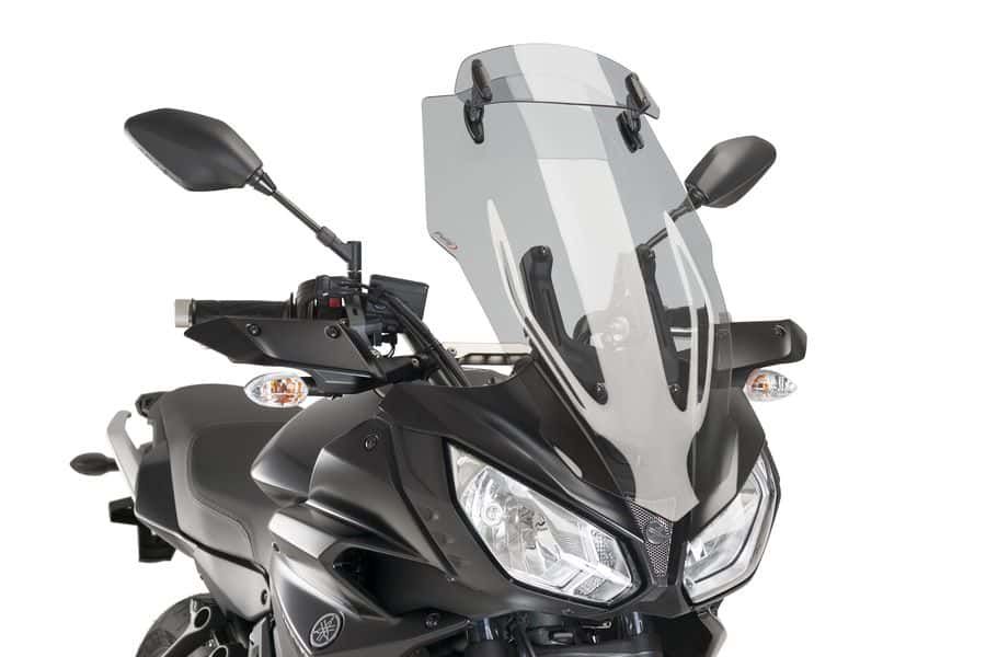 Windscreen PUIG TOURING WITH VISOR 9213H smoke for YAMAHA MT-07 Tracer / Tracer 700 2016-2019