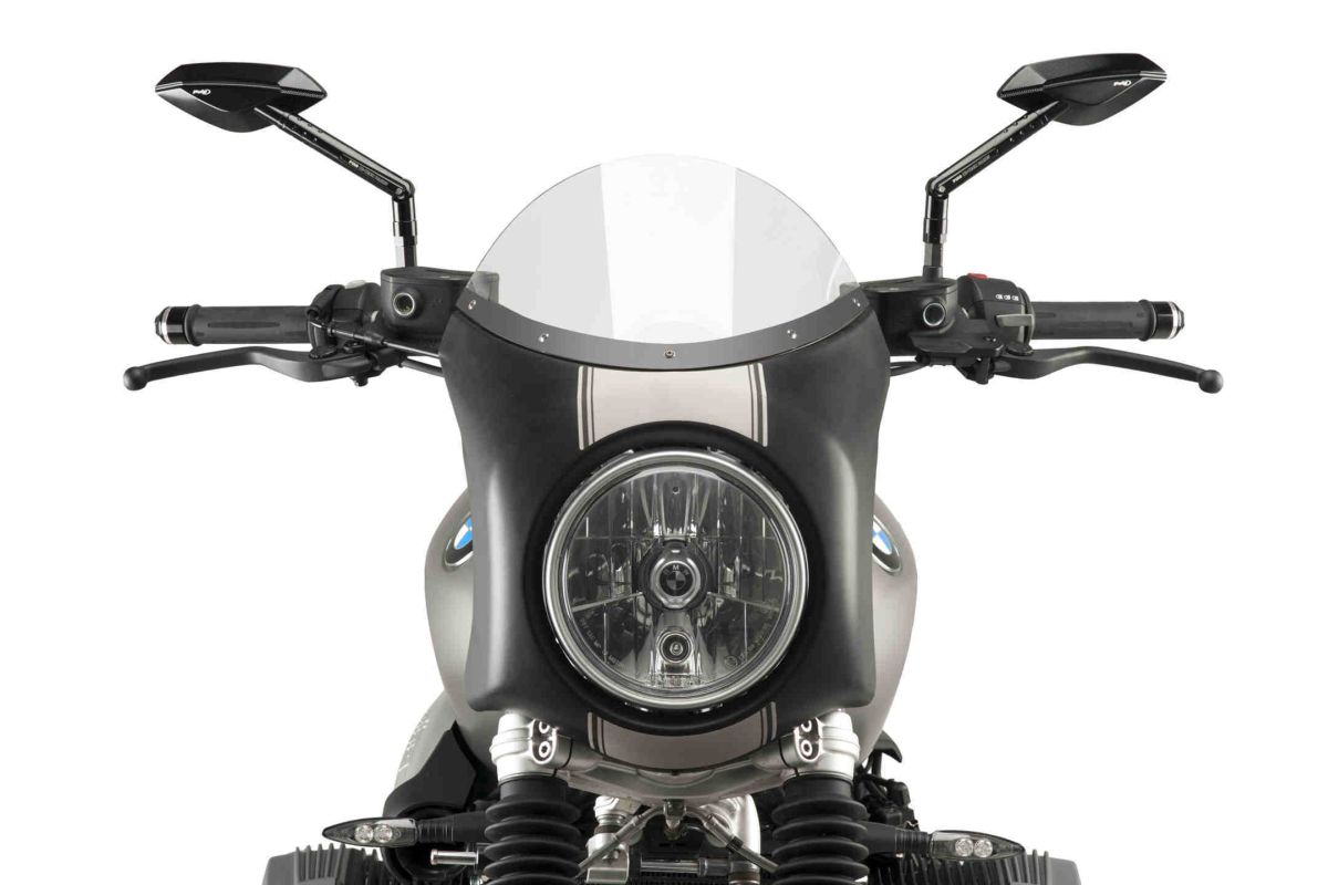 Windshield PUIG SEMI-FAIRING 9253W matt black transparent