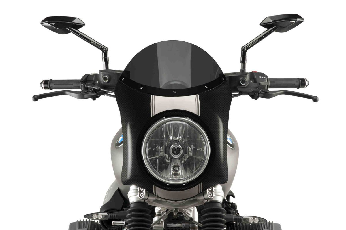 Windshield PUIG SEMI-FAIRING 9254F carbon look dark smoke
