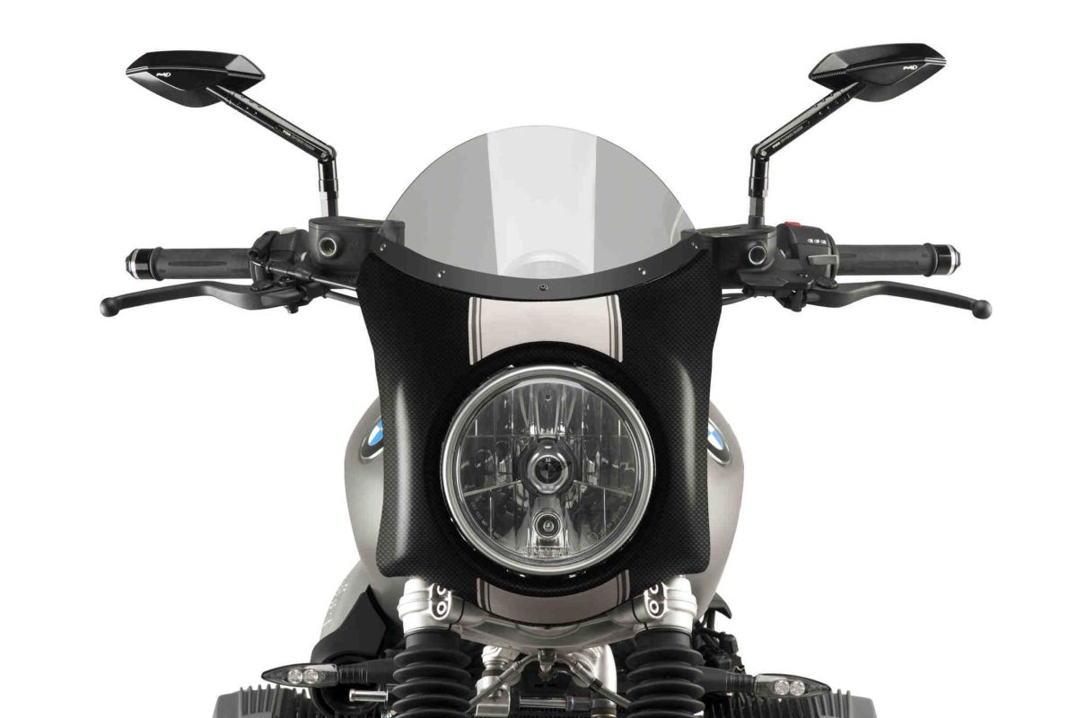 Windshield PUIG SEMI-FAIRING 9254H carbon look smoke