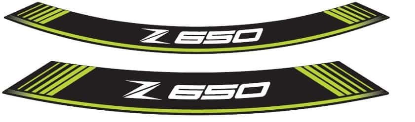 Rim strip PUIG Z650 9290V green set of 8 rim strips