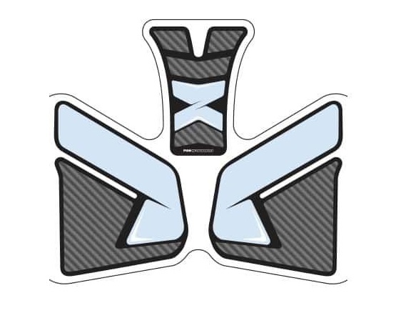 Tank pad PUIG SPECIFIC 9297C carbon look with side part