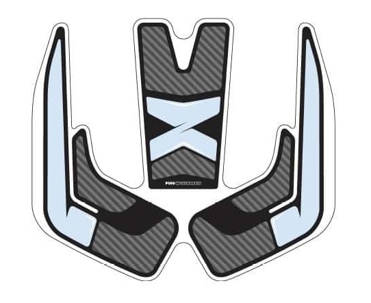 Tank pad PUIG SPECIFIC 9301C carbon look with side part