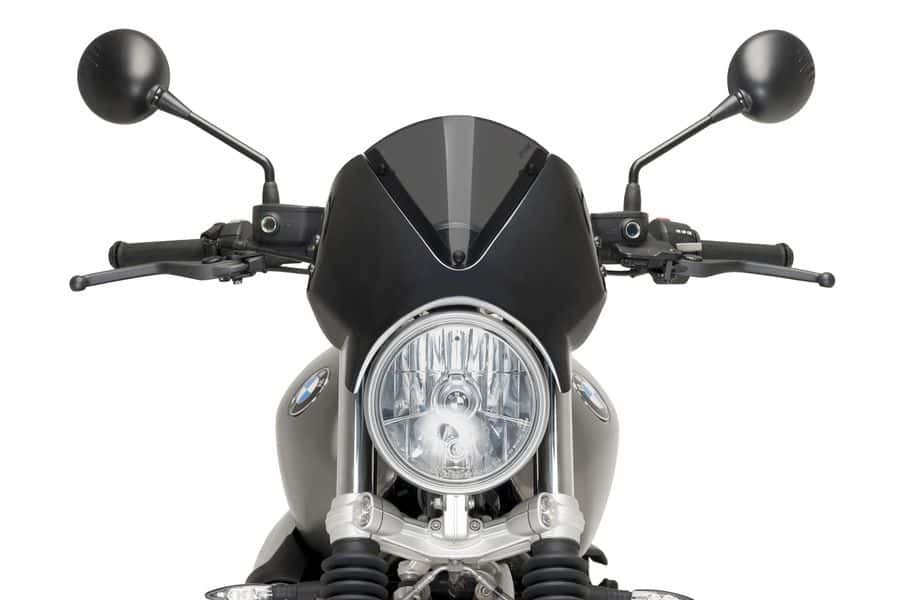 Windshield PUIG RETROVISION 9338F matt black dark smoke