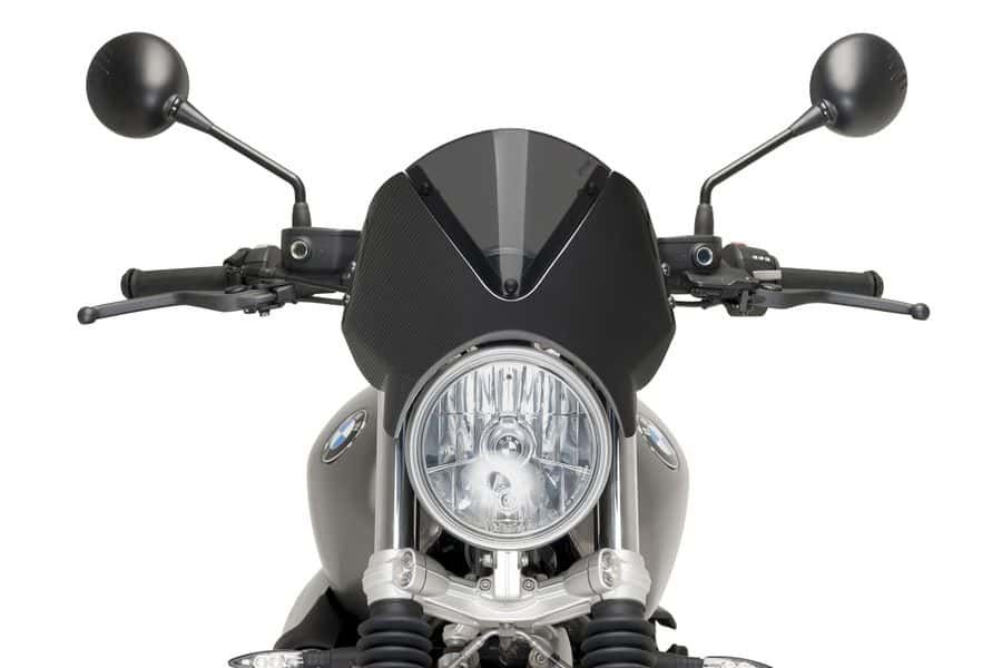 Windshield PUIG RETROVISION 9339F carbon look dark smoke