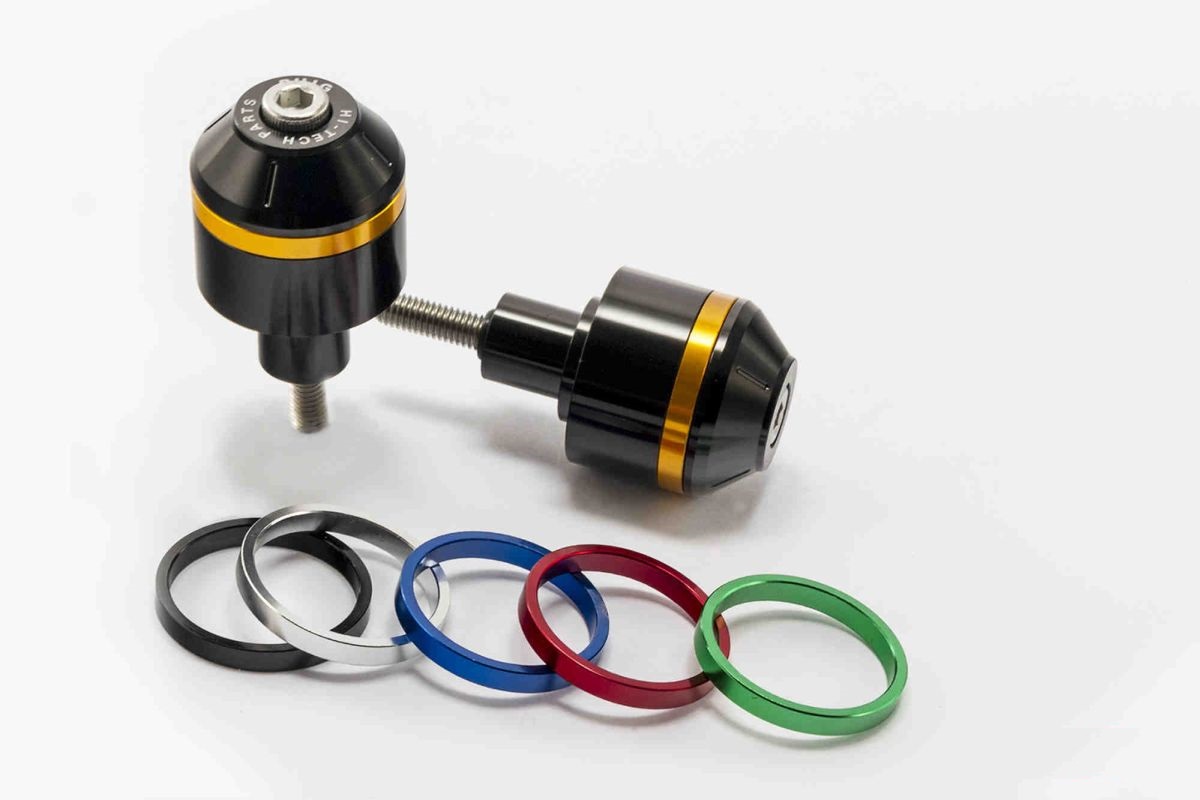 Bar ends PUIG SHORT WITH RING 9359N colour rings included