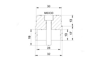 Mirror adaptor PUIG SUPPORT RIGHT/LEFT STREET TWIN/STREE 9500N Crni to bar end