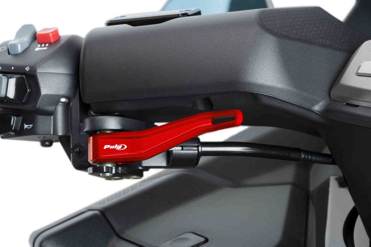 Parking brake lever PUIG 9544R crven for KYMCO AK 550 2017-2022