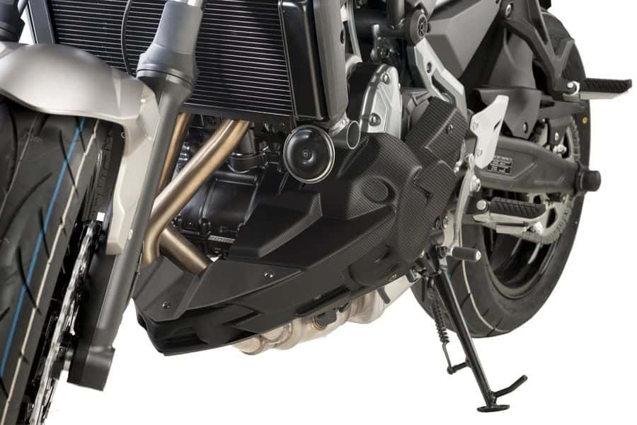 Engine spoiler PUIG 9589C carbon look stickers included