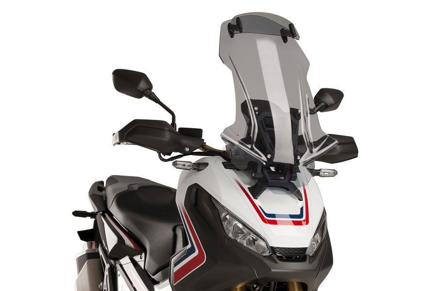 Windscreen PUIG TOURING WITH VISOR 9712H smoke for HONDA X-ADV 750 2017-2019