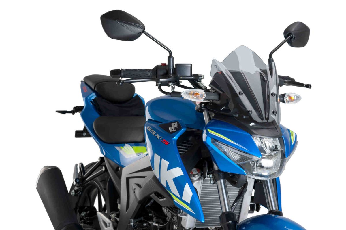 Windshield PUIG NEW GEN. SPORT 9873H smoke for SUZUKI GSX-S 125 2017-2019