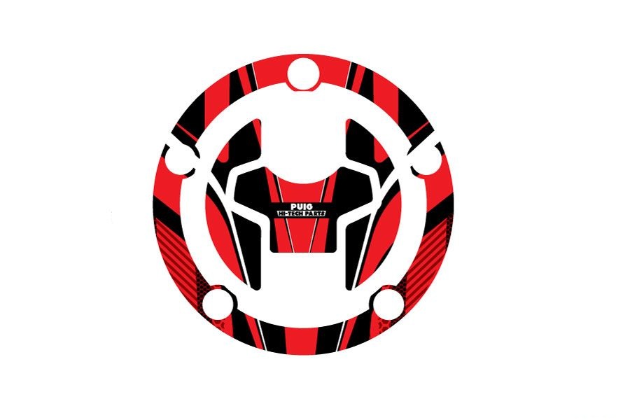 Fuel cap cover PUIG RADIKAL 9965R crven