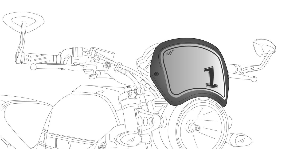 Spare PUIG FRONTAL PLATE 9229J matt black
