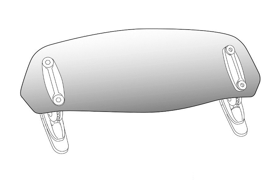 Spare visor PUIG 6268H fixed by screws smoke