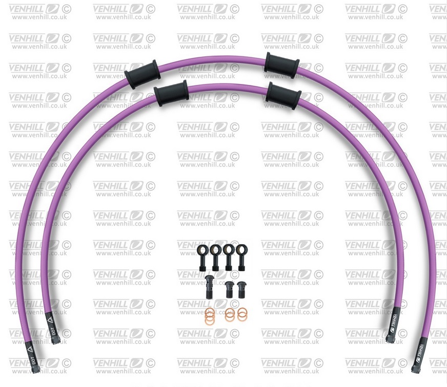Kit prednjih kočionog crijeva Venhill POWERHOSEPLUS HON-4007FB-PU (1 hose in kit) Purple hoses, black fittings
