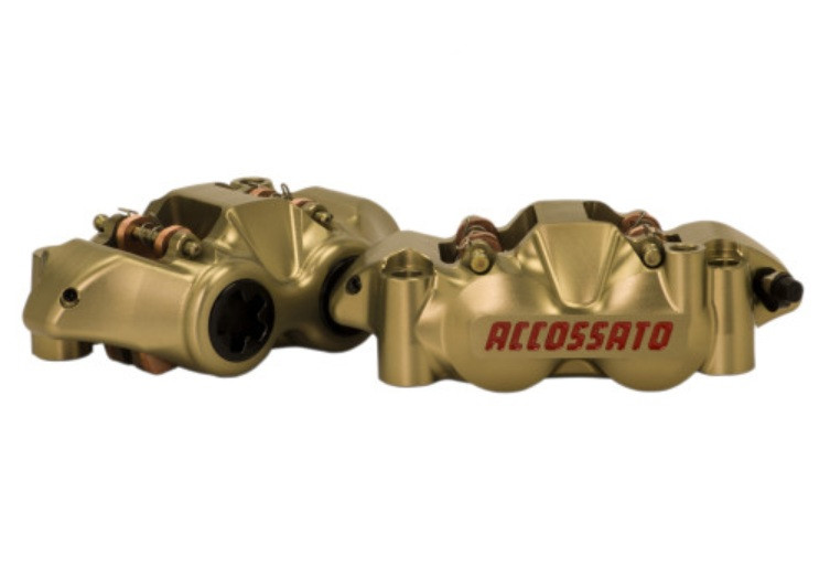 Radial brake caliper ACCOSSATO PZ001 CNC-worked monoblock 108 mm distance with pistions in titanium