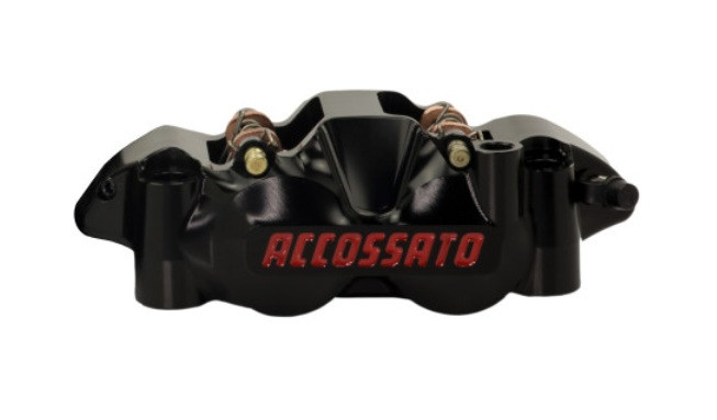 Radial brake caliper ACCOSSATO PZ001 CNC-worked monoblock 108 mm distance with pistions in titanium