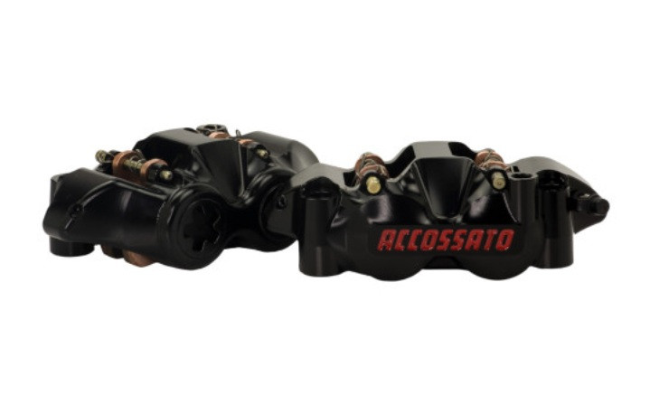 Radial brake caliper ACCOSSATO PZ001 CNC-worked monoblock 108 mm distance with pistions in titanium
