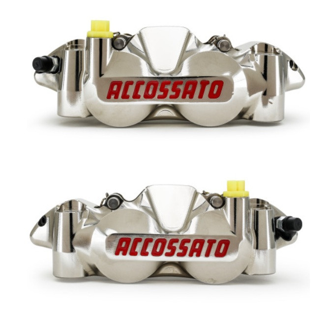Radial brake caliper ACCOSSATO PZ001 CNC-worked monoblock 108 mm distance with pistions in titanium