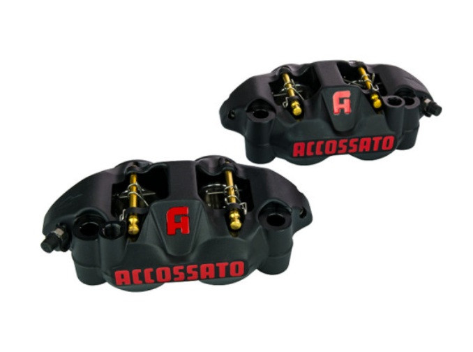 Radial brake caliper ACCOSSATO PZ002 forged monoblock 108 mm distance with pistons in titanium