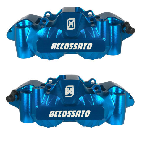 Radial brake caliper ACCOSSATO PZ004 Forged Monoblock 108 mm distance With Pistons in Aluminium