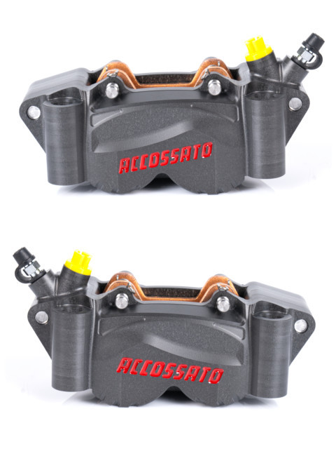 Radial Billet 2-piece Caliper ACCOSSATO PZ011 - distance 100 mm Piston in aluminium