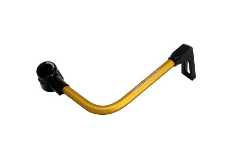 Lever guard ACCOSSATO DE001 with gold hose and joint right, aluminium