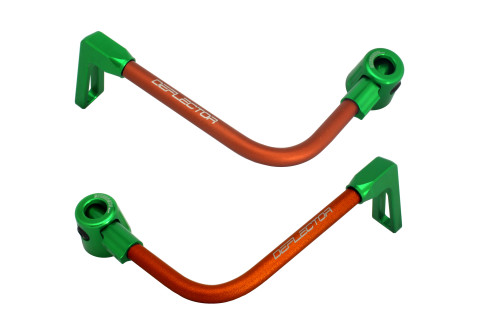 Lever guard ACCOSSATO DE003 with orange hose and joint right + left , aluminium
