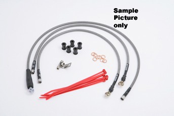 Kit prednjih kočionog crijeva Venhill Y01-1-063/P race Clear hoses, chromed fittings