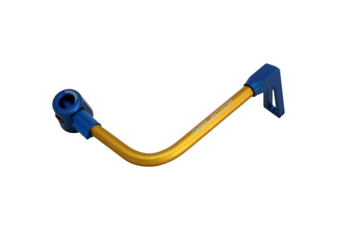 Lever guard ACCOSSATO DE001 with gold hose and joint right, aluminium
