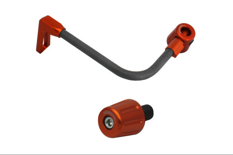 Lever guard in carbon + right end ACCOSSATO DE010 with black hose and joint left