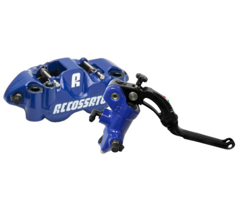 Accossato Kit: Painted Brake Master Cylinder 16x16 (CY044) + Painted Couple of Brake Calipers Distance 108 With ST Brake Pads (PZ004) ACCOSSATO ZY044 silver