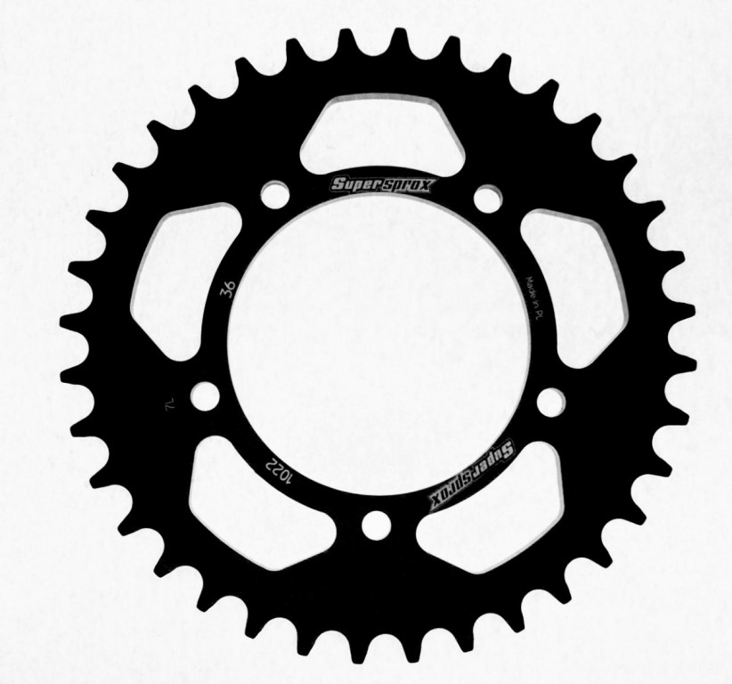 Rear ALU sprocket SUPERSPROX RAL-1022:36-BLK Crni