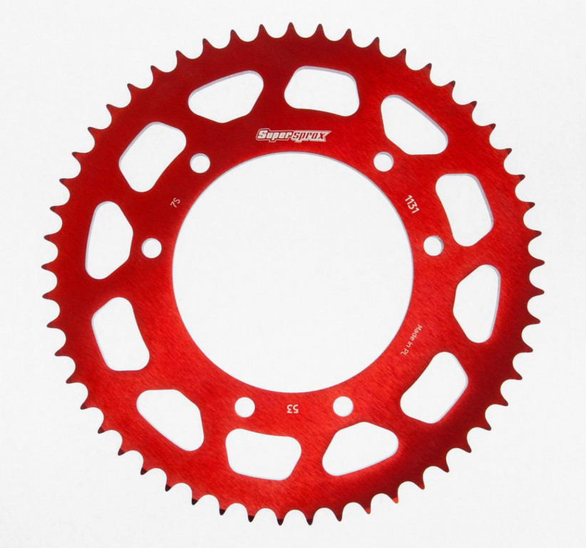 Rear ALU sprocket SUPERSPROX RAL-1131:53-RED crven