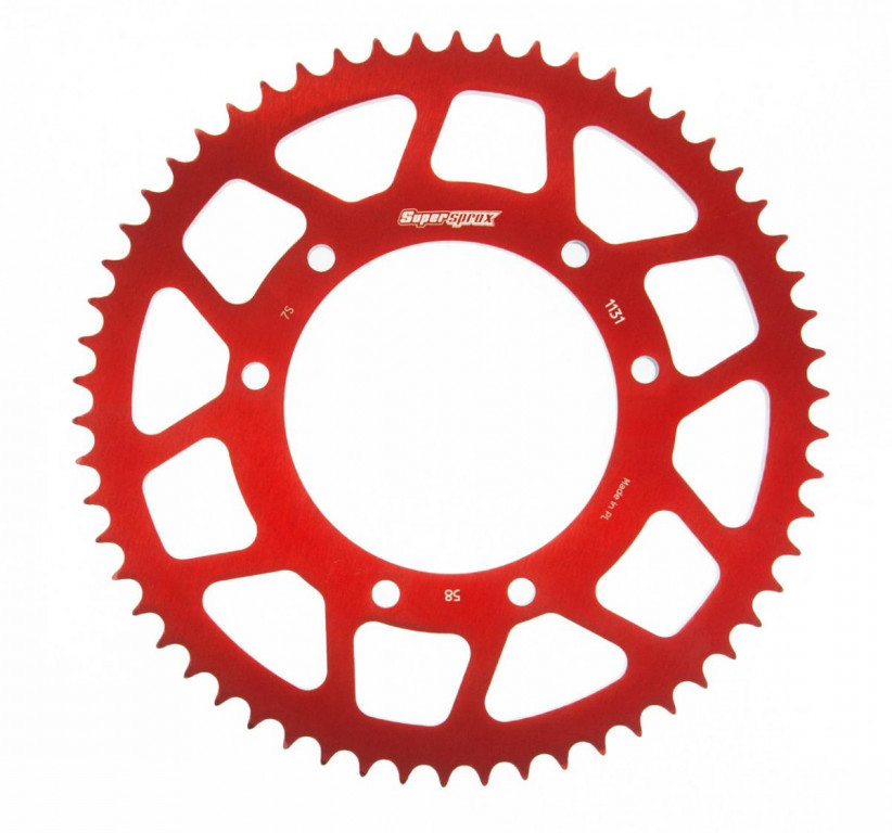 Rear ALU sprocket SUPERSPROX RAL-1131:58-RED crven