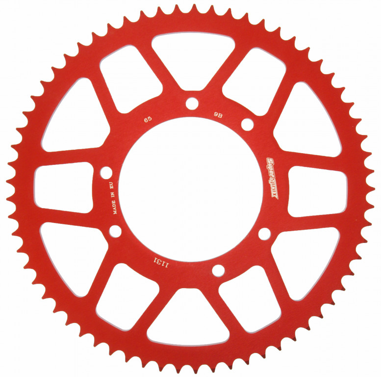 Rear ALU sprocket SUPERSPROX RAL-1131:65-RED crven