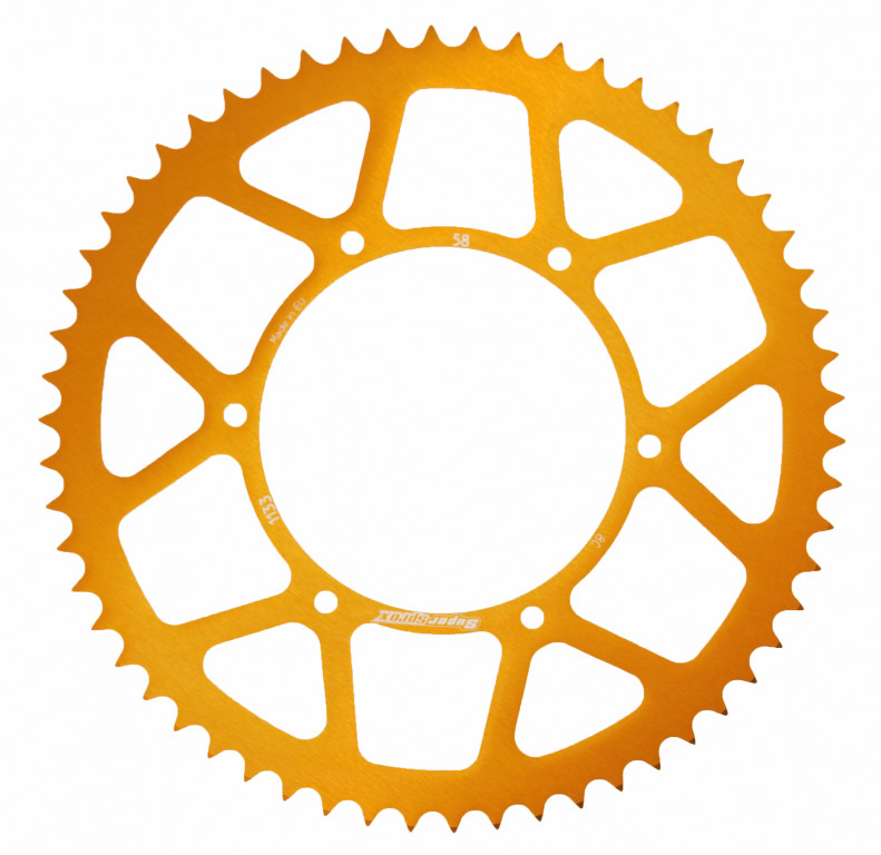 Rear ALU sprocket SUPERSPROX RAL-1133:58-GLD zlato