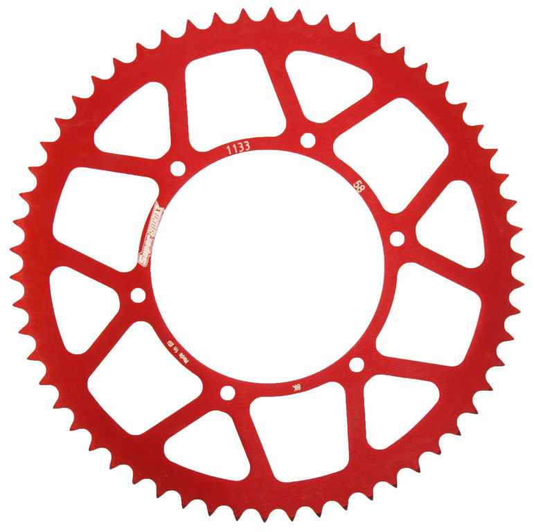 Rear ALU sprocket SUPERSPROX RAL-1133:58-RED crven