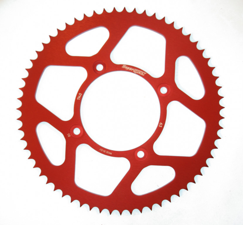 Rear ALU sprocket SUPERSPROX RAL-1140:63-RED crven
