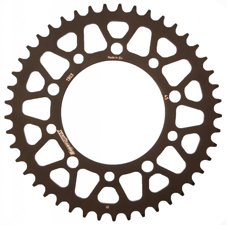 Rear ALU sprocket SUPERSPROX RAL-1303:45-BLK Crni 45T, 520