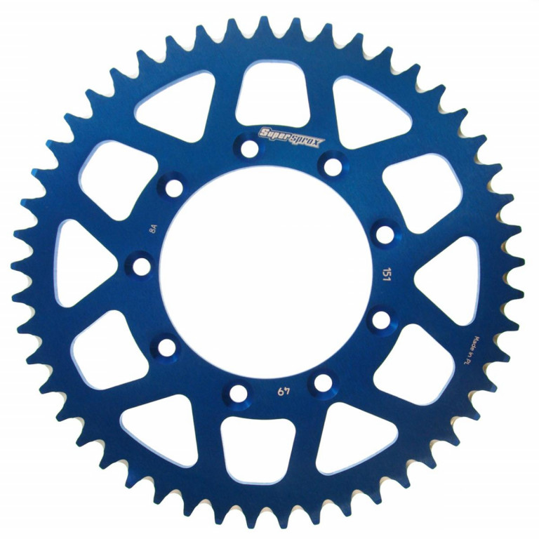 Rear ALU sprocket SUPERSPROX RAL-151:49-BLU plavi 49T, 520