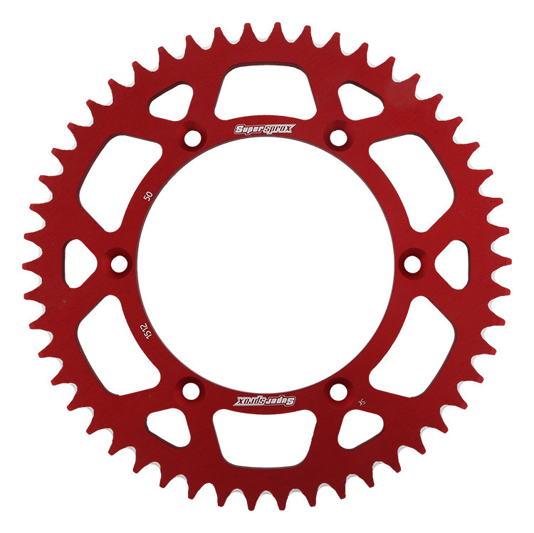 Rear ALU sprocket SUPERSPROX RAL-1512:50-RED crven 50T, 520