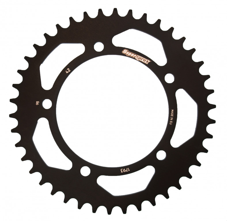 Rear ALU sprocket SUPERSPROX RAL-1793:42-BLK Crni 42T, 520