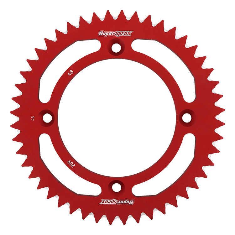 Rear ALU sprocket SUPERSPROX RAL-209:48-RED crven 48T, 420