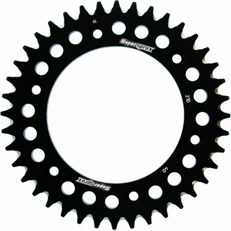 Rear ALU sprocket SUPERSPROX RAL-210:40-BLK Crni 40T, 520