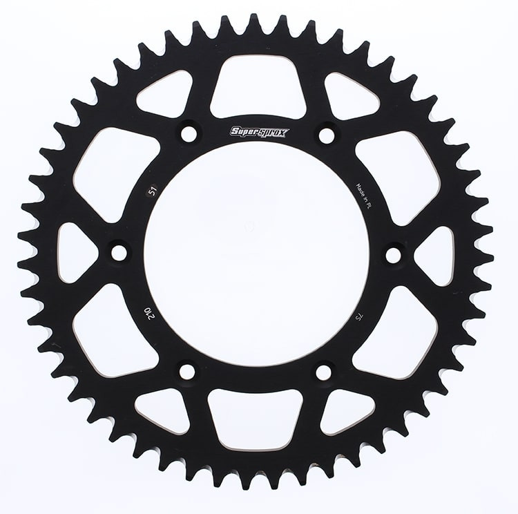 Rear ALU sprocket SUPERSPROX RAL-210:51-BLK Crni 51T, 520