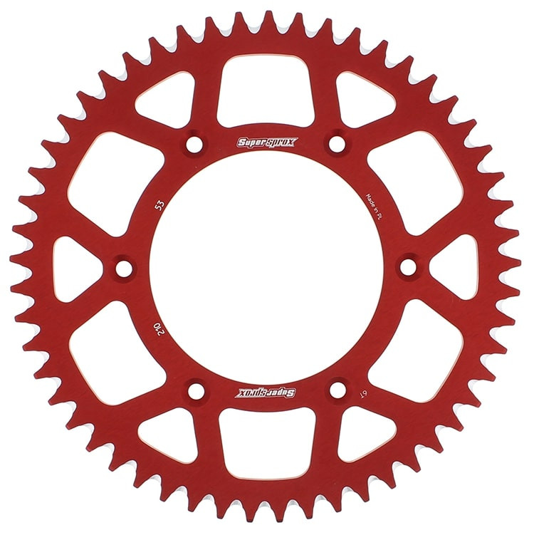 Rear ALU sprocket SUPERSPROX RAL-210:53-RED crven 53T, 520
