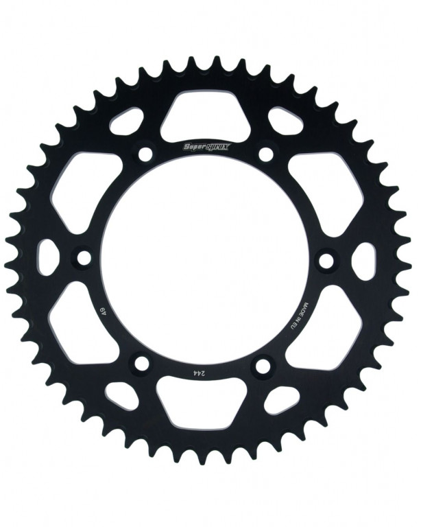 Rear ALU sprocket SUPERSPROX RAL-244:49-BLK Crni 49T, 520