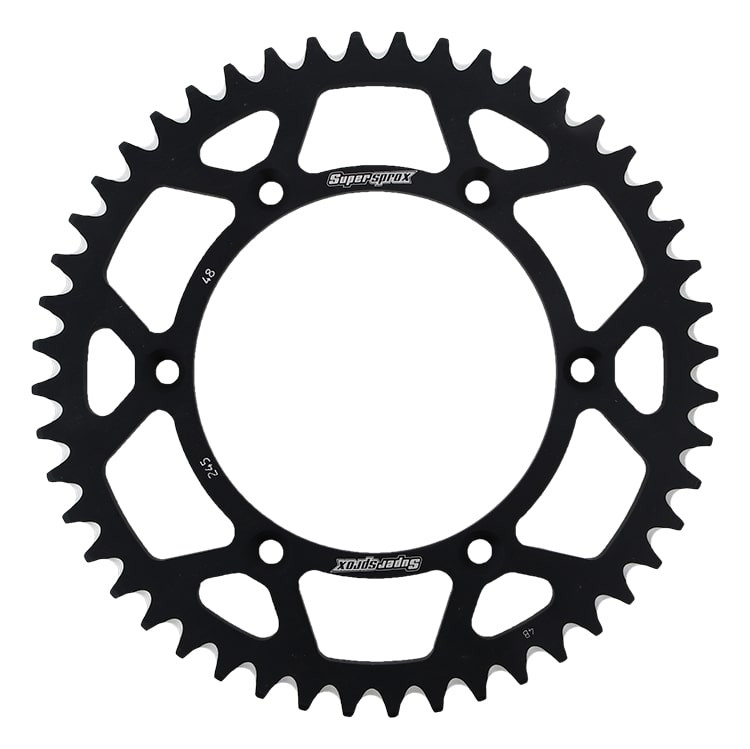 Rear ALU sprocket SUPERSPROX RAL-245/2:48-BLK Crni 48T, 520
