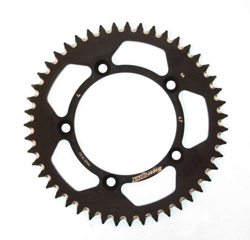 Rear ALU sprocket SUPERSPROX RAL-4:47-BLK Crni 47T, 420